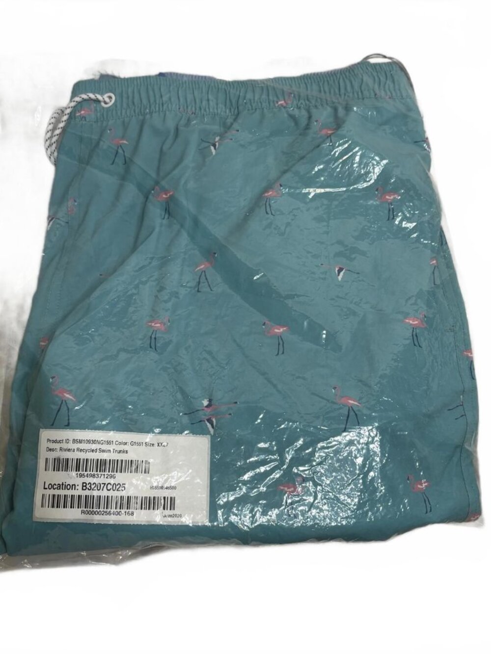 NWT Bonobos XXL Swim Trunks Flamingo Blue Teal Riviera